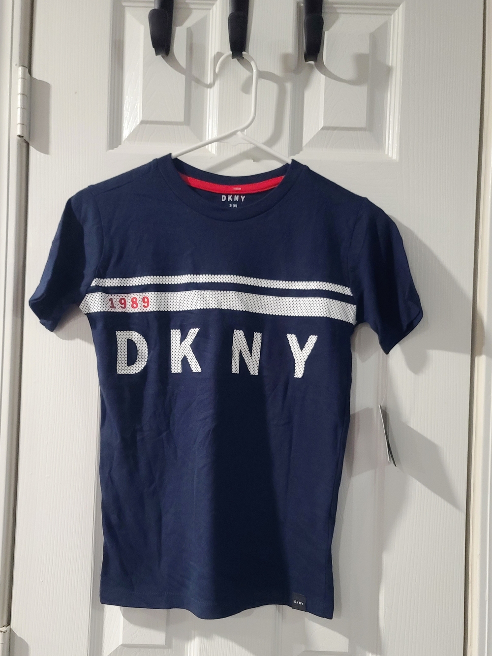 DKNY Boyd Navy Logo Crewneck T‑Shirt S(8)